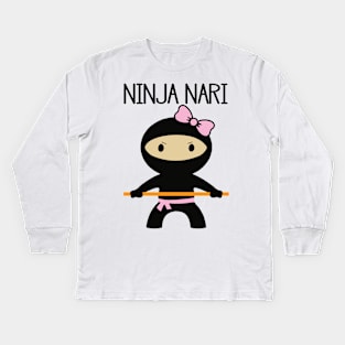 Ninja Naari Indian Women Feminism Kids Long Sleeve T-Shirt